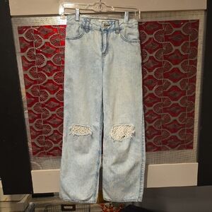 Abercrombie Kids Light Blue Distressed Jeans
